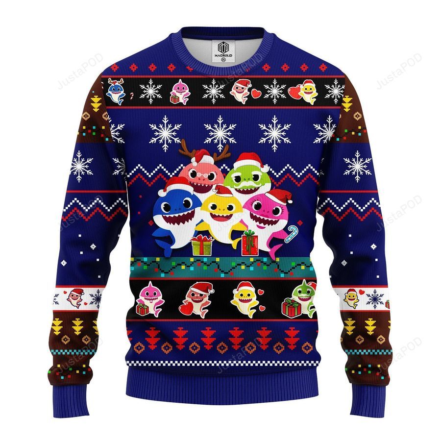 Baby Shark Ugly Christmas Sweater All Over Print Sweatshirt Ugly