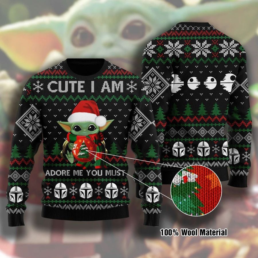 Baby yoda cute I am ugly Christmas sweater Ugly Sweater