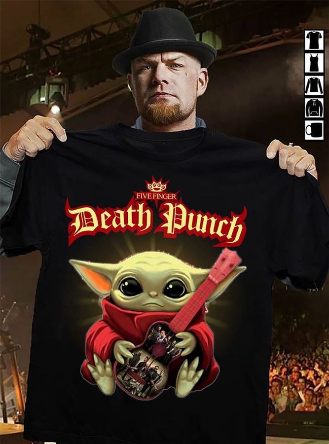 Baby Yoda Five Finger Death Punch Edition T Shirt Black Iukgg Plus Size