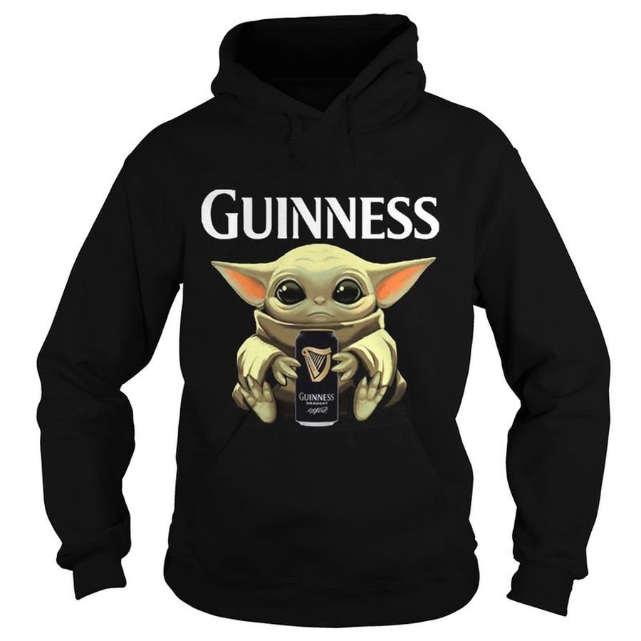 Baby Yoda Hug Guinness Hoodie T Shirt Black 5nzb0 All Sizes