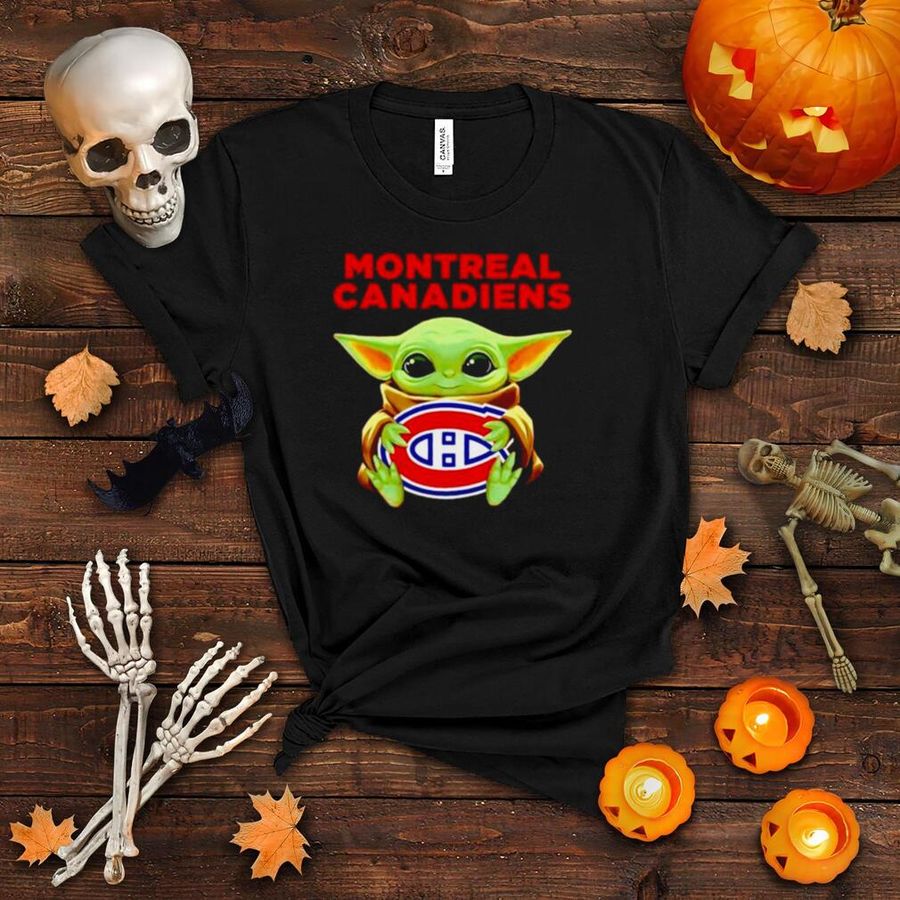 Baby Yoda Hug Montreal Canadiens Logo shirt