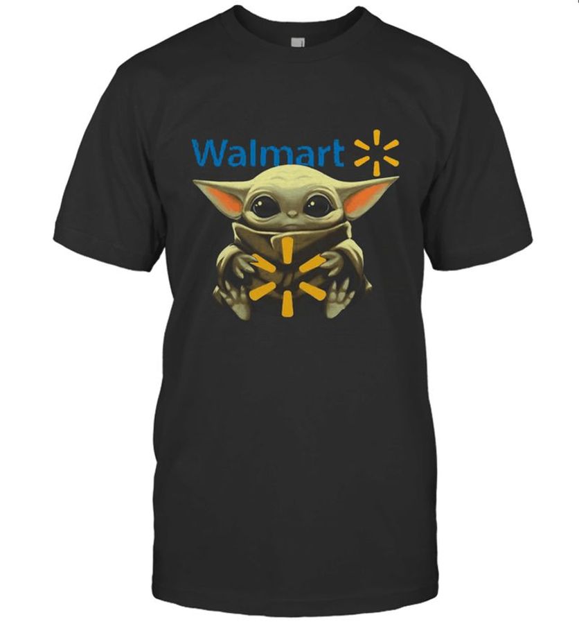 Baby Yoda Hug Walmarts Logo T Shirt Black Zm9ot Plus Size