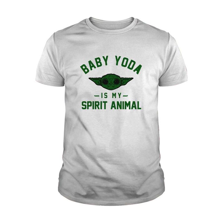 Baby Yoda Is My Spirit Animal T Shirt White 0hstb Size S Up To 5XL