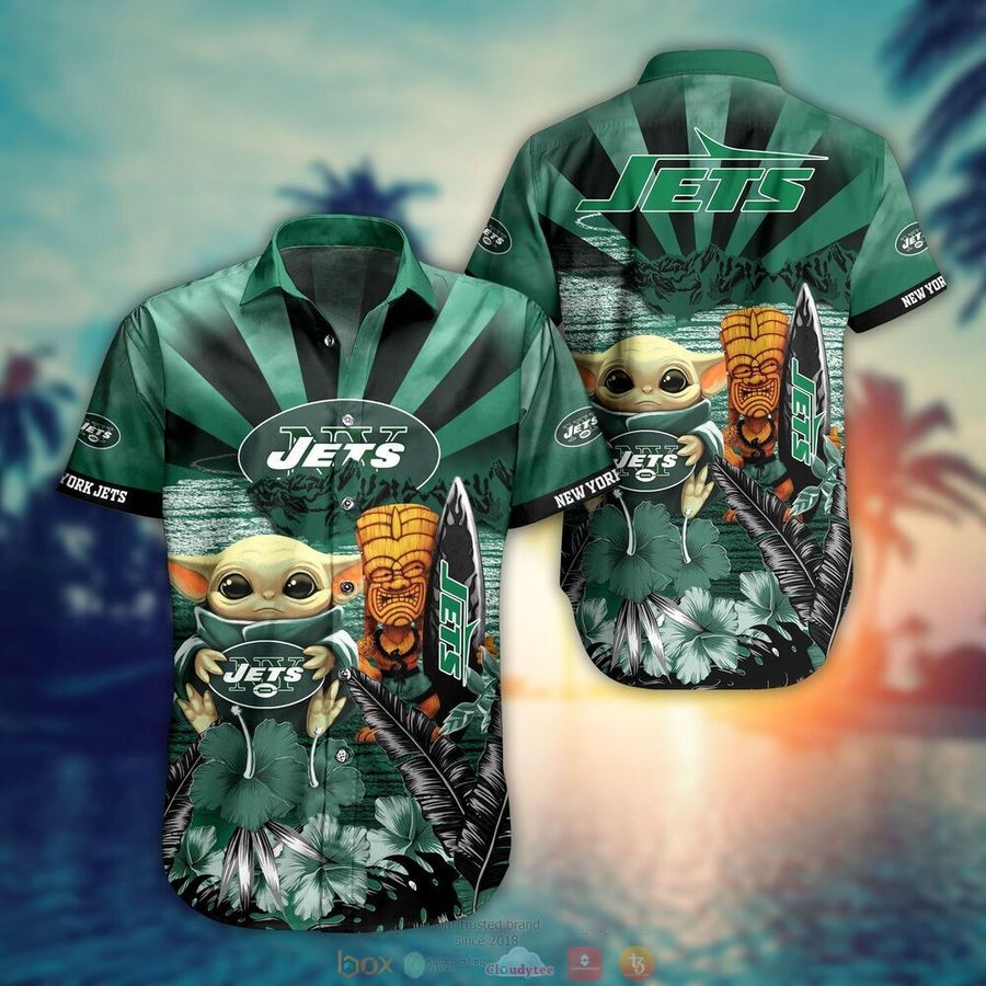 Baby Yoda New York Jets Hawaiian Shirt