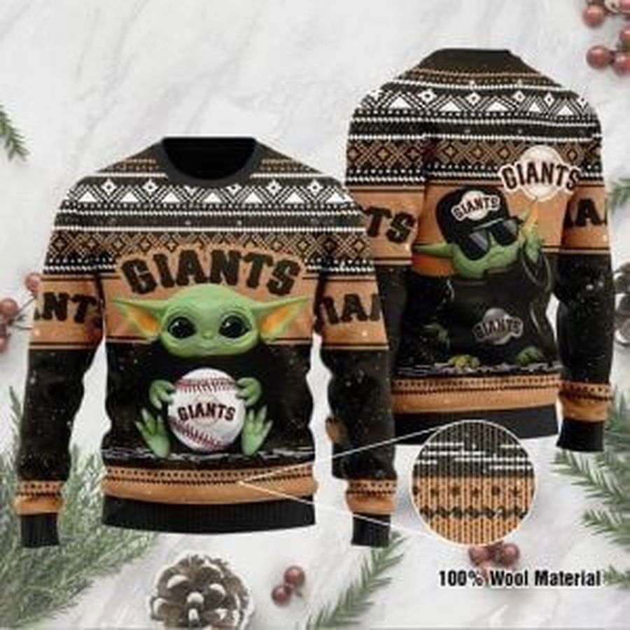 Baby Yoda San Francisco Giants Ugly Christmas Sweater All Over