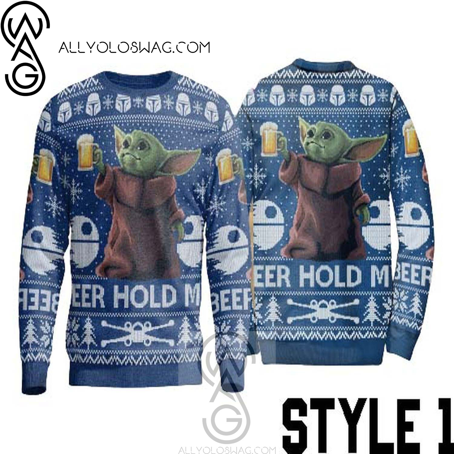 Baby Yoda Star Wars Full Printing Ugly Christmas Sweater