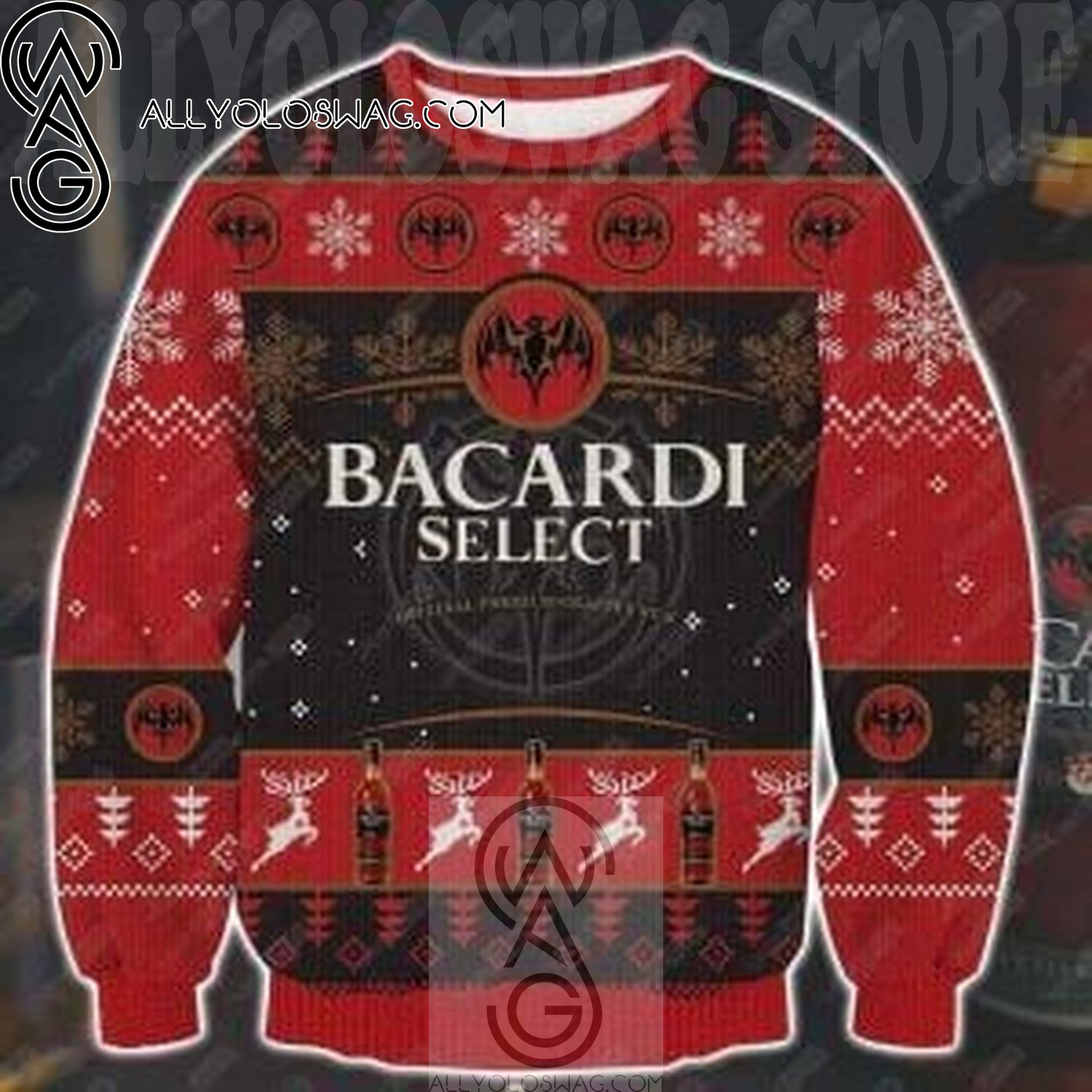 Bacardi Select Holiday Party Ugly Christmas Sweater