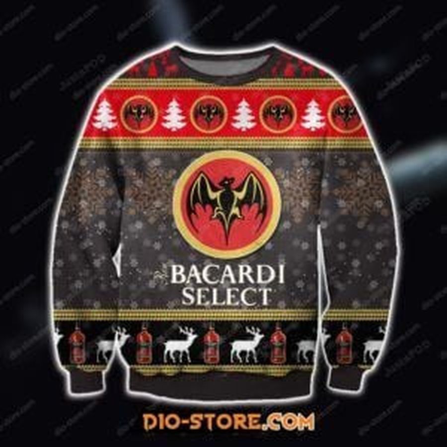 Bacardi Select Rum Wine Ugly Christmas Sweater All Over Print