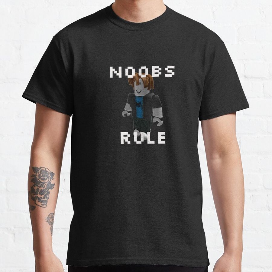 BACON NOOBS RULE (Black) Classic T-Shirt