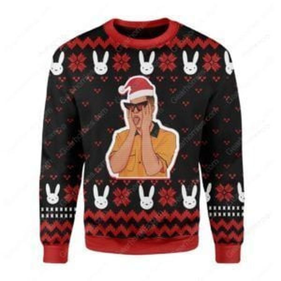 Bad Bunny Surprising Man For Unisex Ugly Christmas Sweater All