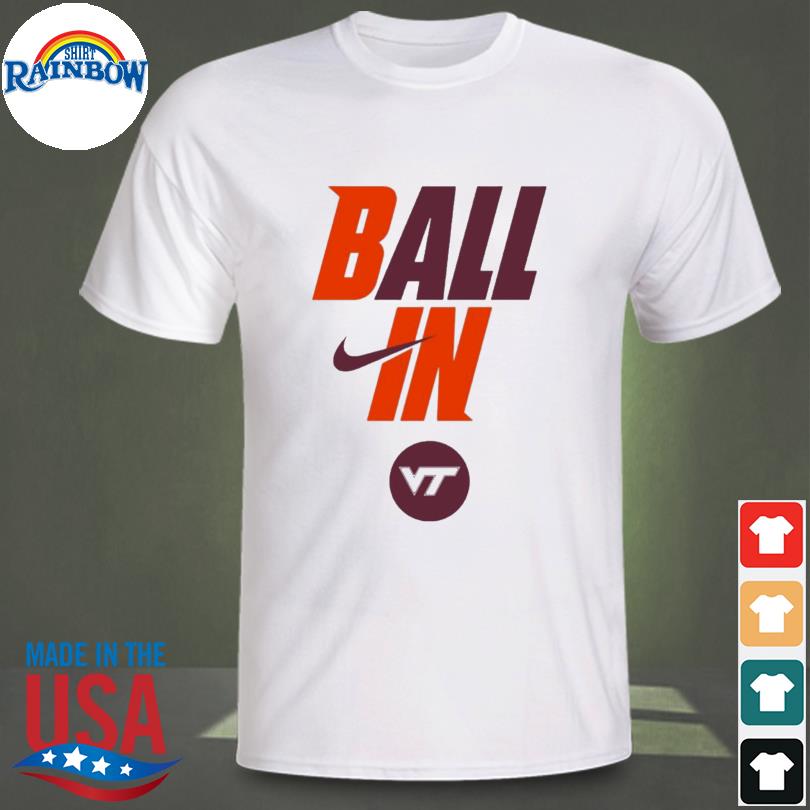 Ball in virginia tech football shirt
