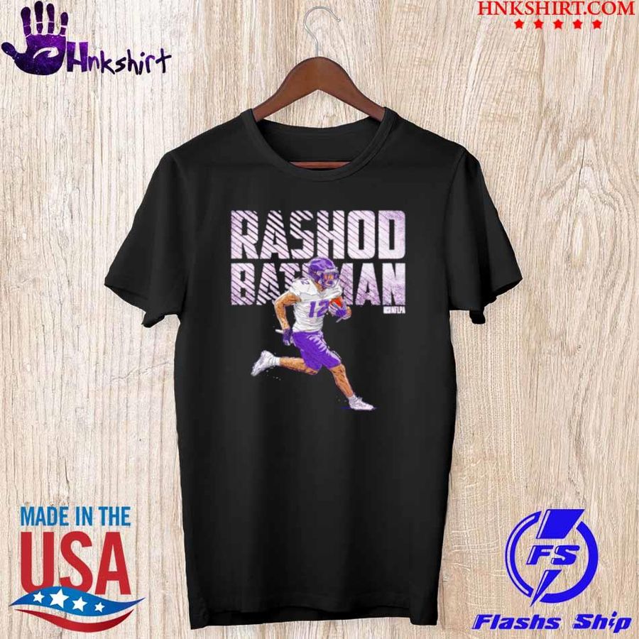Baltimore Football 12 Rashod Bateman Bold Shirt