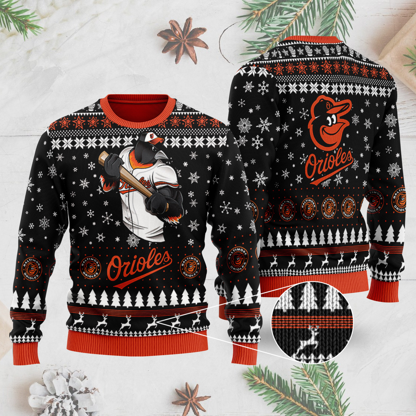 Baltimore Orioles Ugly Sweater