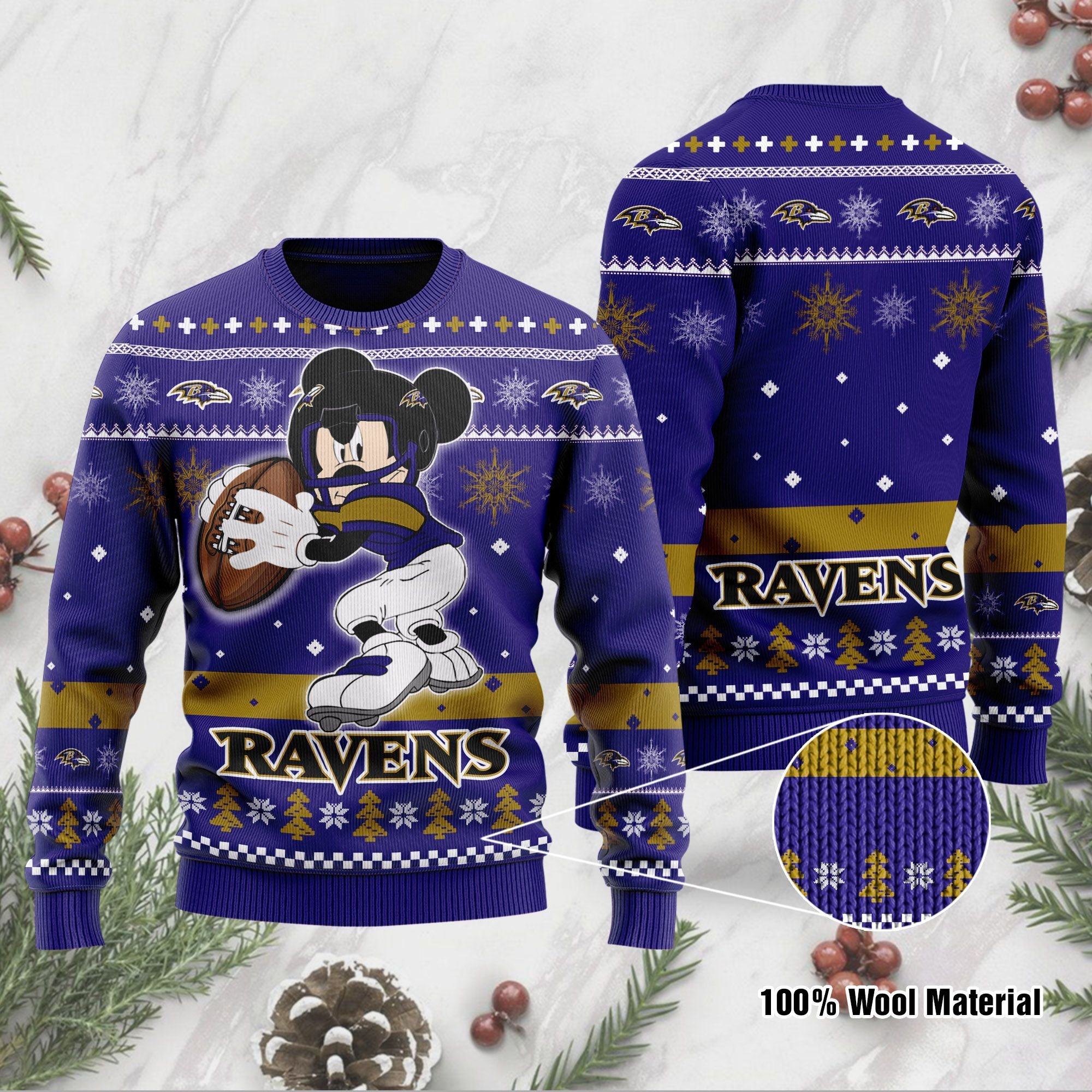 Baltimore Ravens Mickey Mouse Funny Ugly Christmas Sweater, Ugly Sweater, Christmas Sweaters, Hoodie, Sweatshirt, Sweater