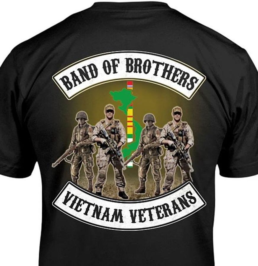 Band Of Brothers Vietnam Veterans T Shirt Black A1 Xn7ph Size S Up To 5XL