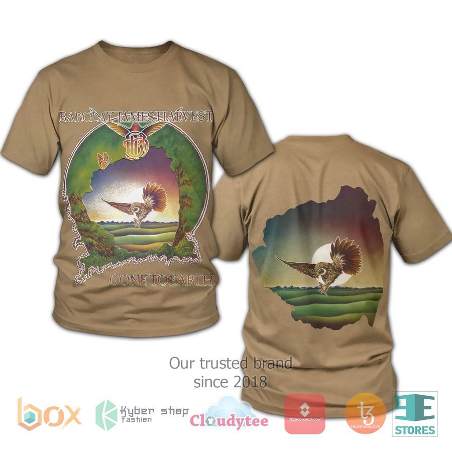 Barclay James Harvest-Gone to Earth Album Brown 3D Shirt – LIMITED EDITION