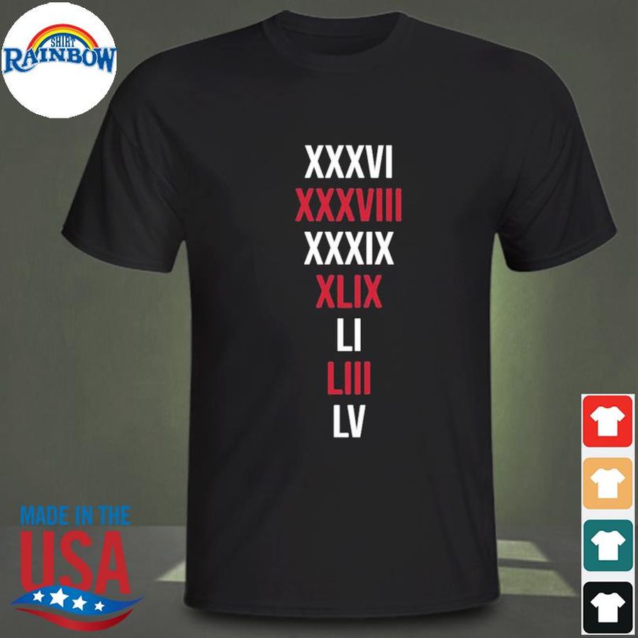 Barstool Sports Store XXXVI XXXVIII XXXIX XLIX LI LIII LV Shirt