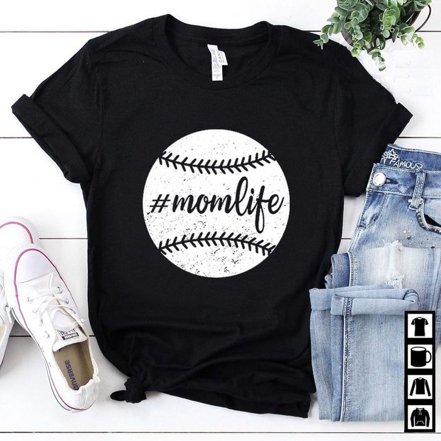 Baseball Mom Life T Shirt Black Rs1sw Size S Up To 5XL