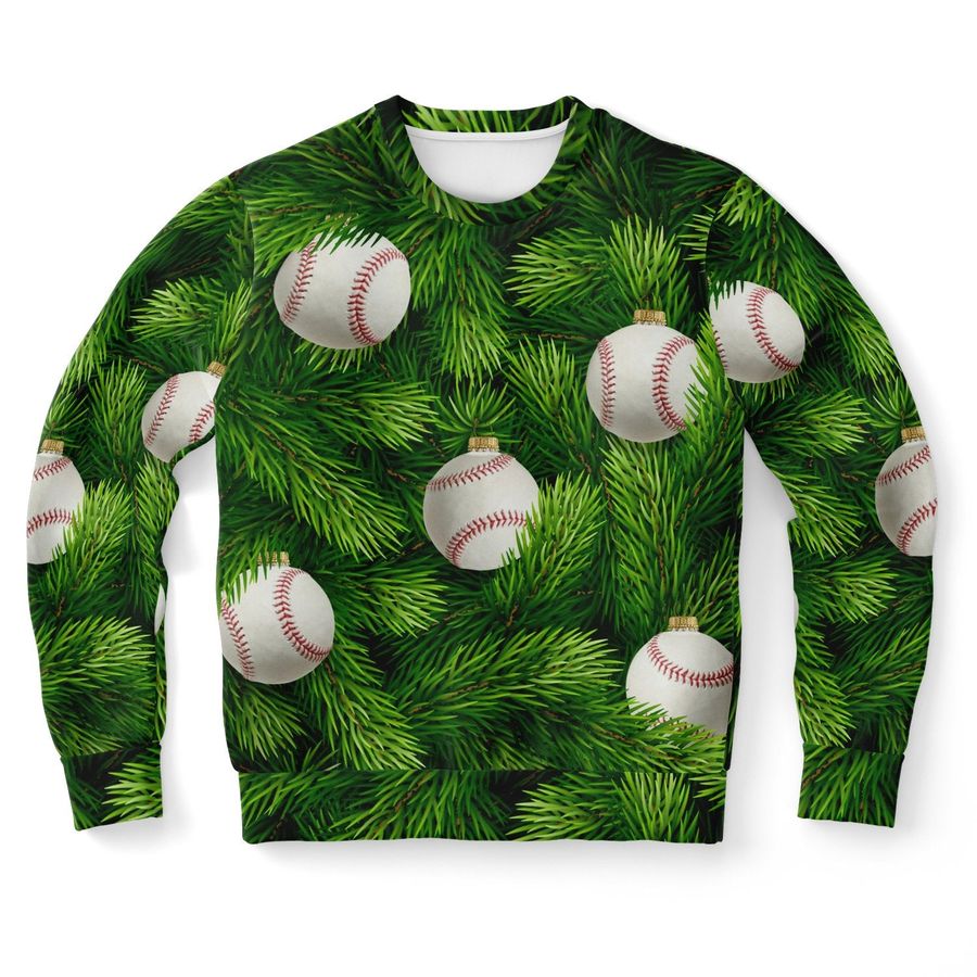 Baseball Tree Ugly Christmas Sweater - 912