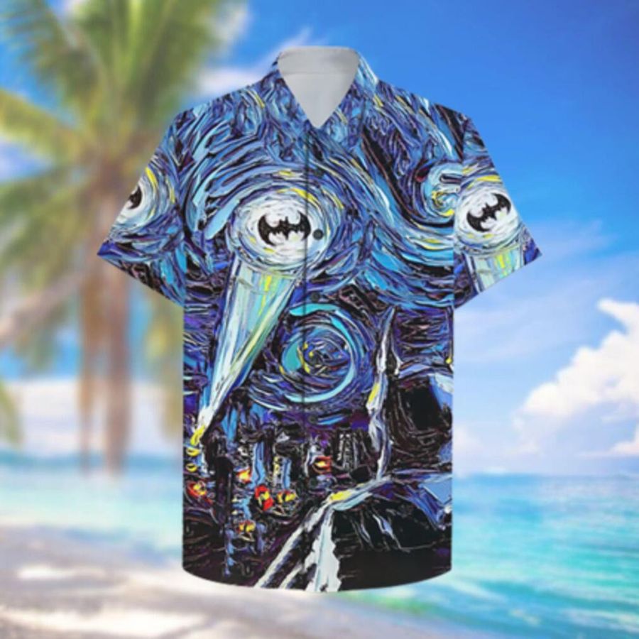 Batman Logo Oil Paint Hawaiian Hawaiian Shirt