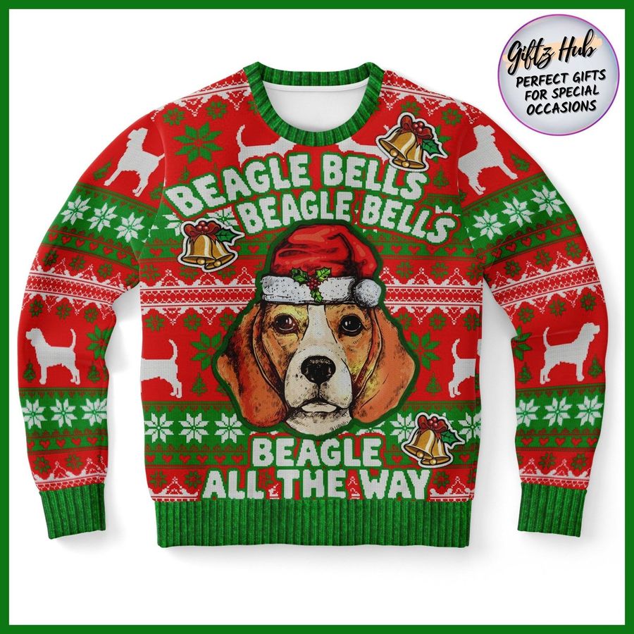 Beagle Bells Beagle Bells Beagle All The Way For Dog Lovers Ugly Christmas Sweater, Sweatshirt, Ugly Sweater, Christmas Sweaters, Hoodie, Sweater