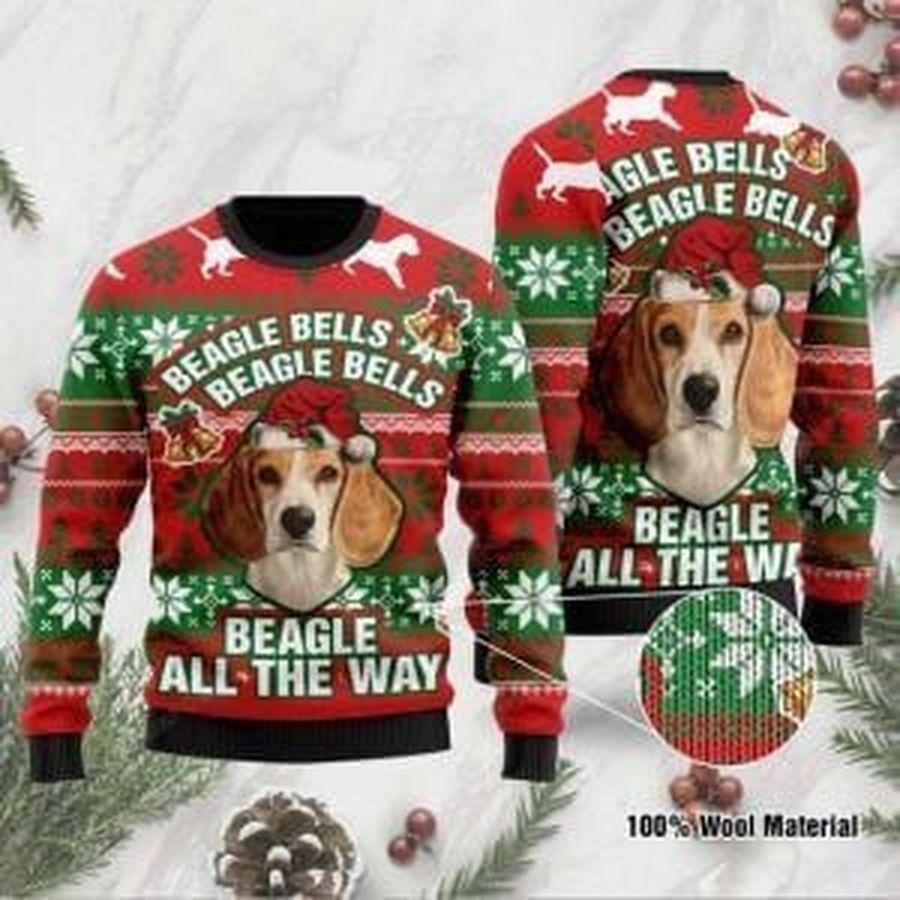 Beagle Bells Ugly Christmas Sweater All Over Print Sweatshirt Ugly