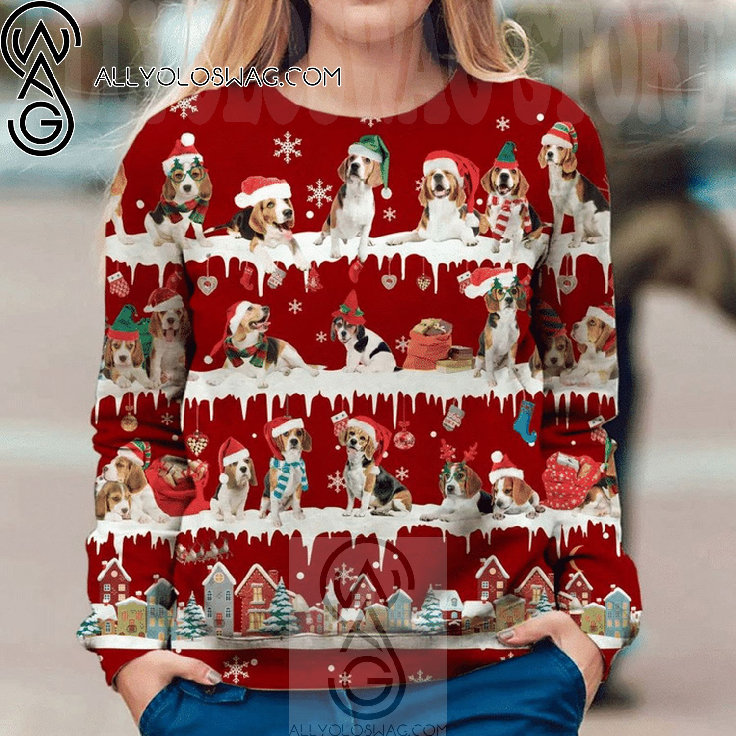 Beagle Christmas Holiday Party Ugly Christmas Sweater