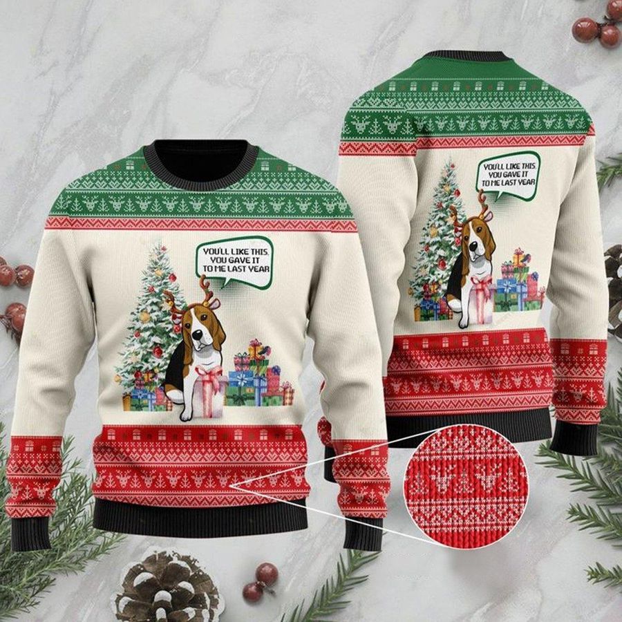 Beagle Dog Christmas Ugly Sweater - 411
