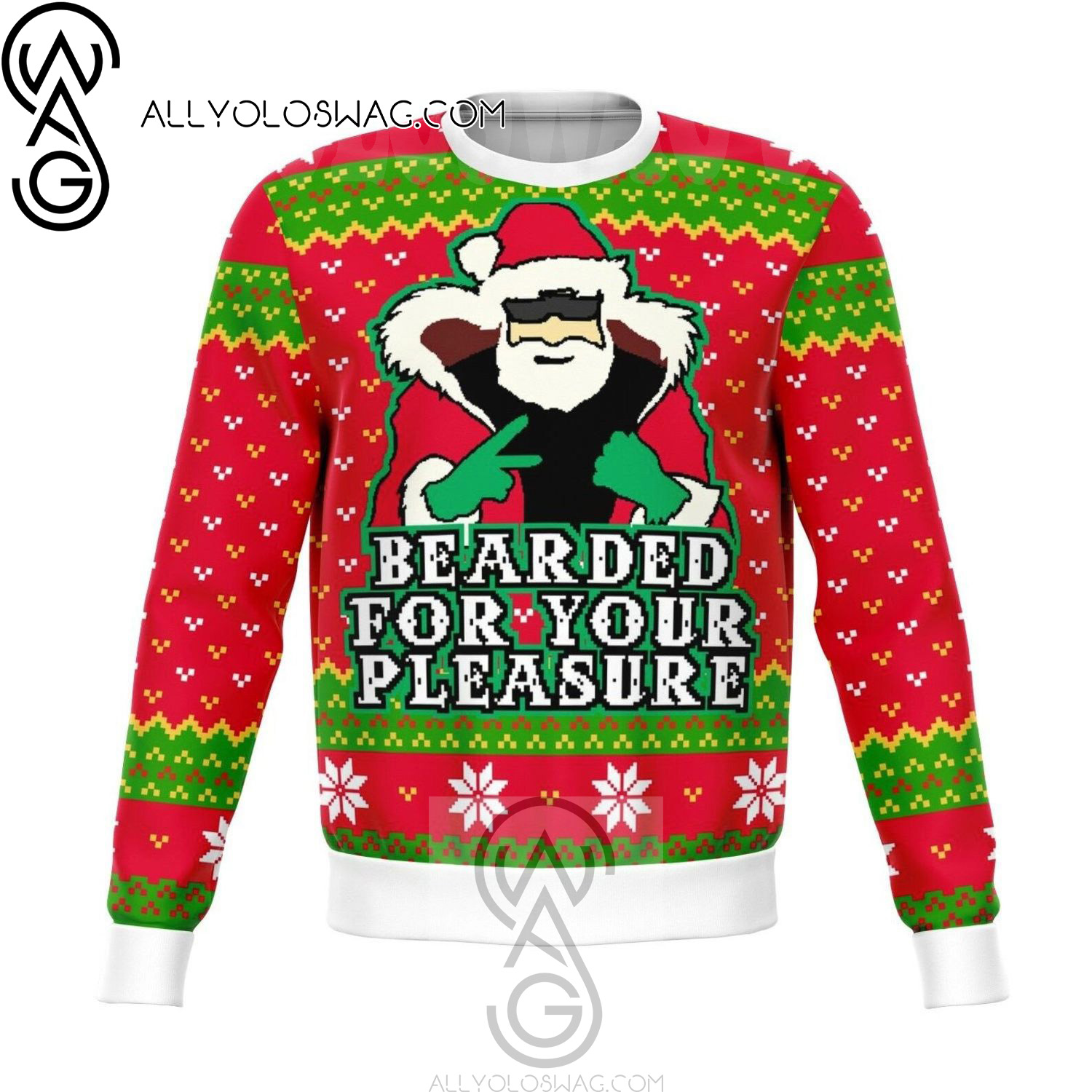 Beard For Your Pleasure Holiday Party Ugly Christmas Sweater