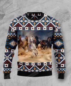 Beautiful Horses Ugly Christmas Sweater, All Over Print Sweatshirt