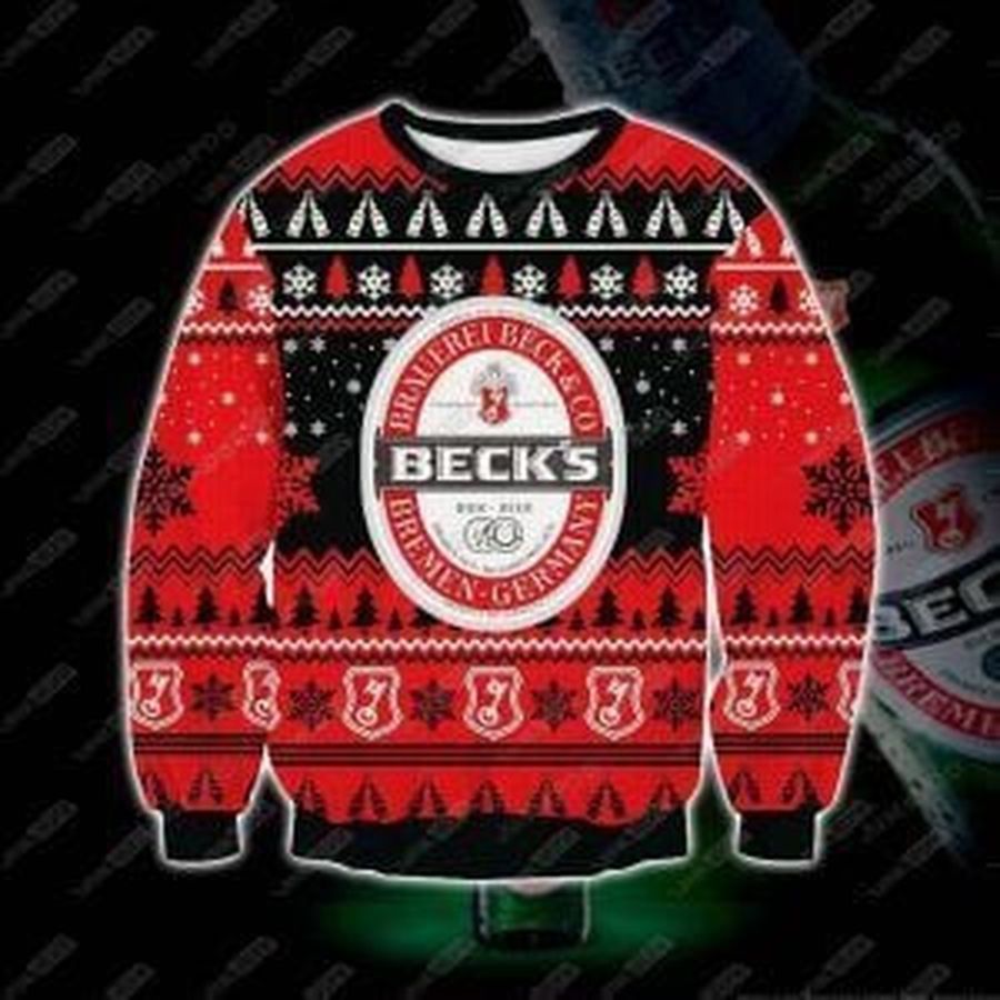 Becks 3D Print Winter Ugly Christmas Sweater Ugly Sweater Christmas