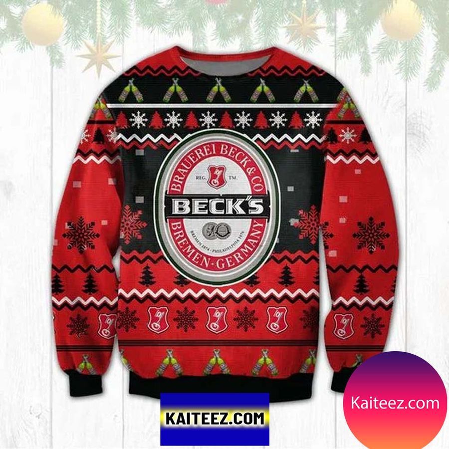Beck's Beer 3D Christmas Ugly Sweater