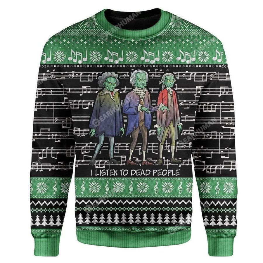 Beethoven Bach Mozart Ugly Christmas Sweater All Over Print Sweatshirt