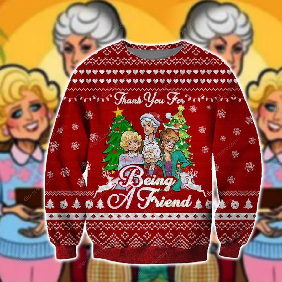 Being A Friend Knitting Pattern 3D Print Ugly Christmas Sweater Hoodie All Over Printed Cint10683, All Over Print, 3D Tshirt, Hoodie, Sweatshirt