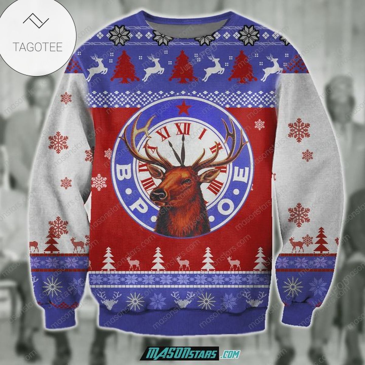 Benevolent and Protective Order of Elks ALL OVER BPOE Ugly Sweater