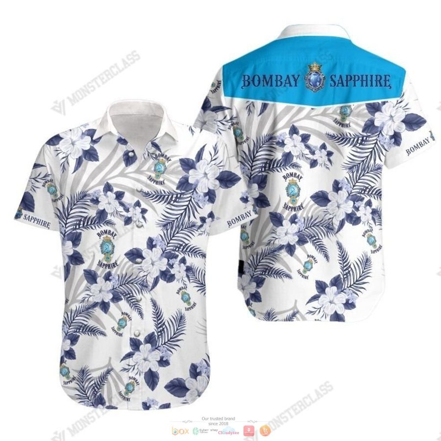 Best Bombay Sapphire Tropical Plant Hawaiian Shirt