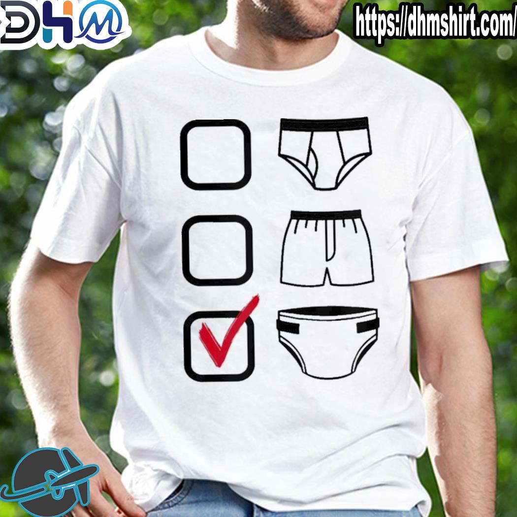 Best briefs boxers diapers check mark shirt