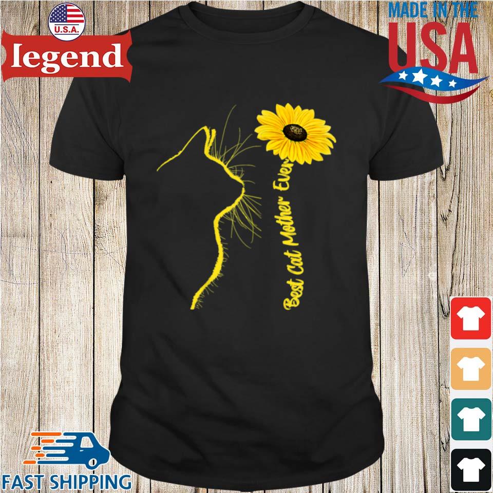 Best Cat Mother Ever Sunflower Shirt