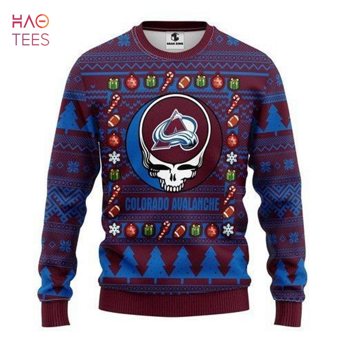 BEST Colorado Avalanche Grateful Dead For Unisex Ugly Christmas Sweater All