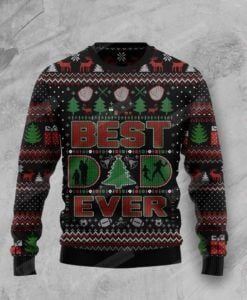 Best Dad Ever Ugly Christmas Sweater, All Over Print Sweatshirt