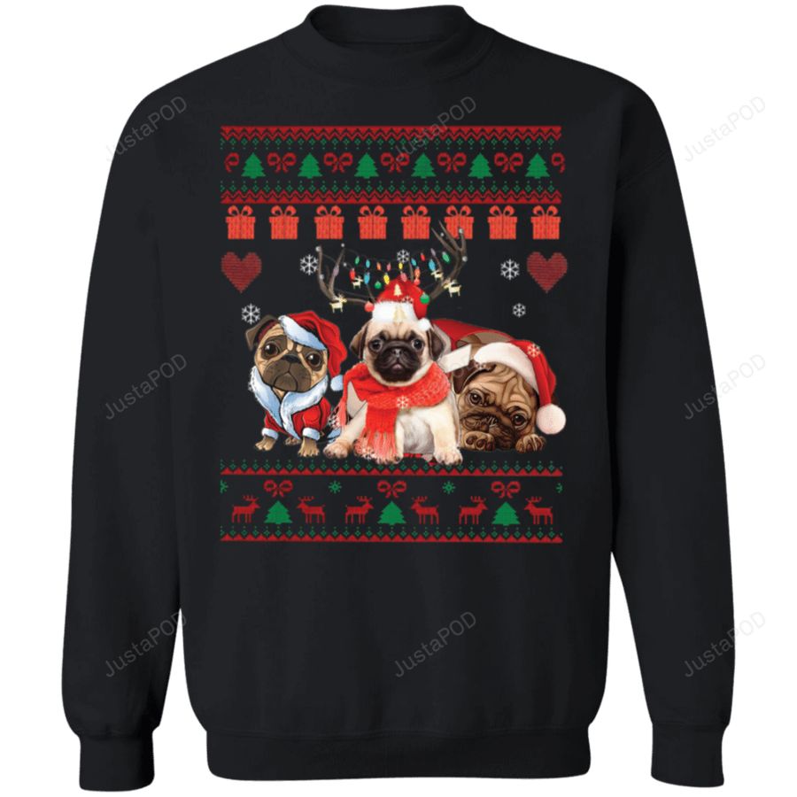 Best Shirt Cute Pug Christmas Gift For Teen Girls Ugly Christmas Sweater, Sweatshirt, Ugly Sweater, Christmas Sweaters, Hoodie, Sweater
