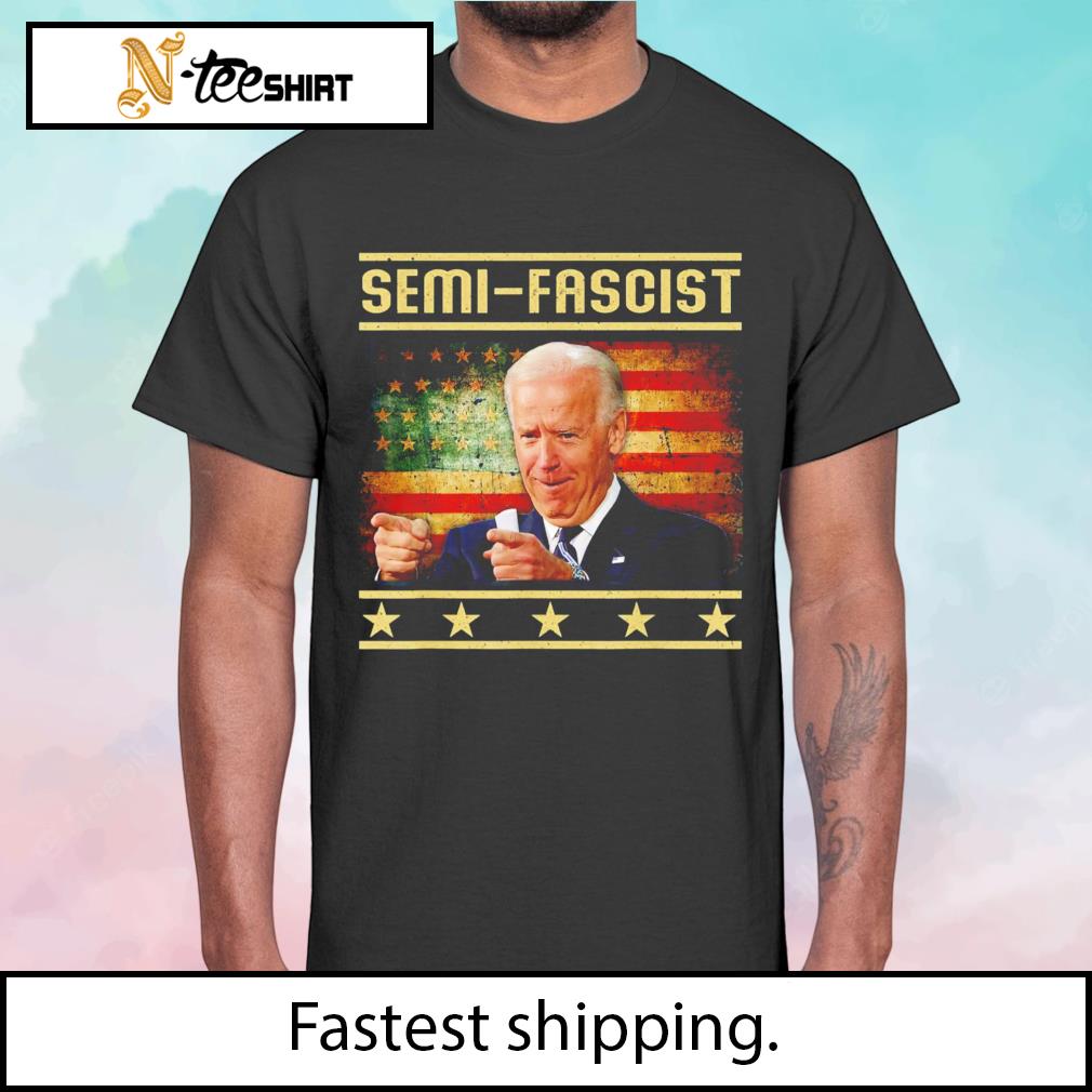 Biden semi-fascist retro US flag shirt