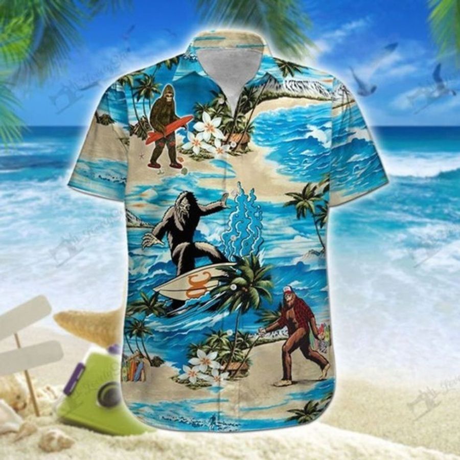 Big Foot Tropical Shirt Hawaiian Shirt