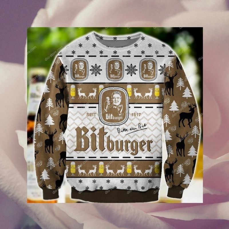 Bitburger beer seit 1817 bitte ein bit brown Ugly Sweater