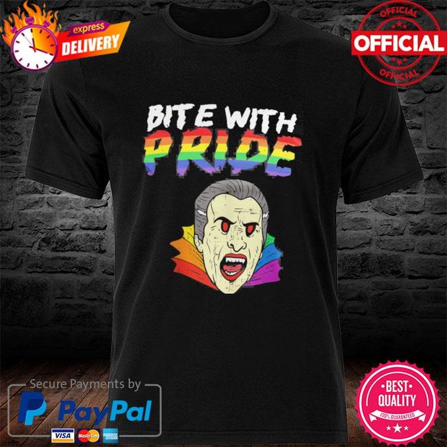 Bite With Pride Gay Vampire LGBT Shirt