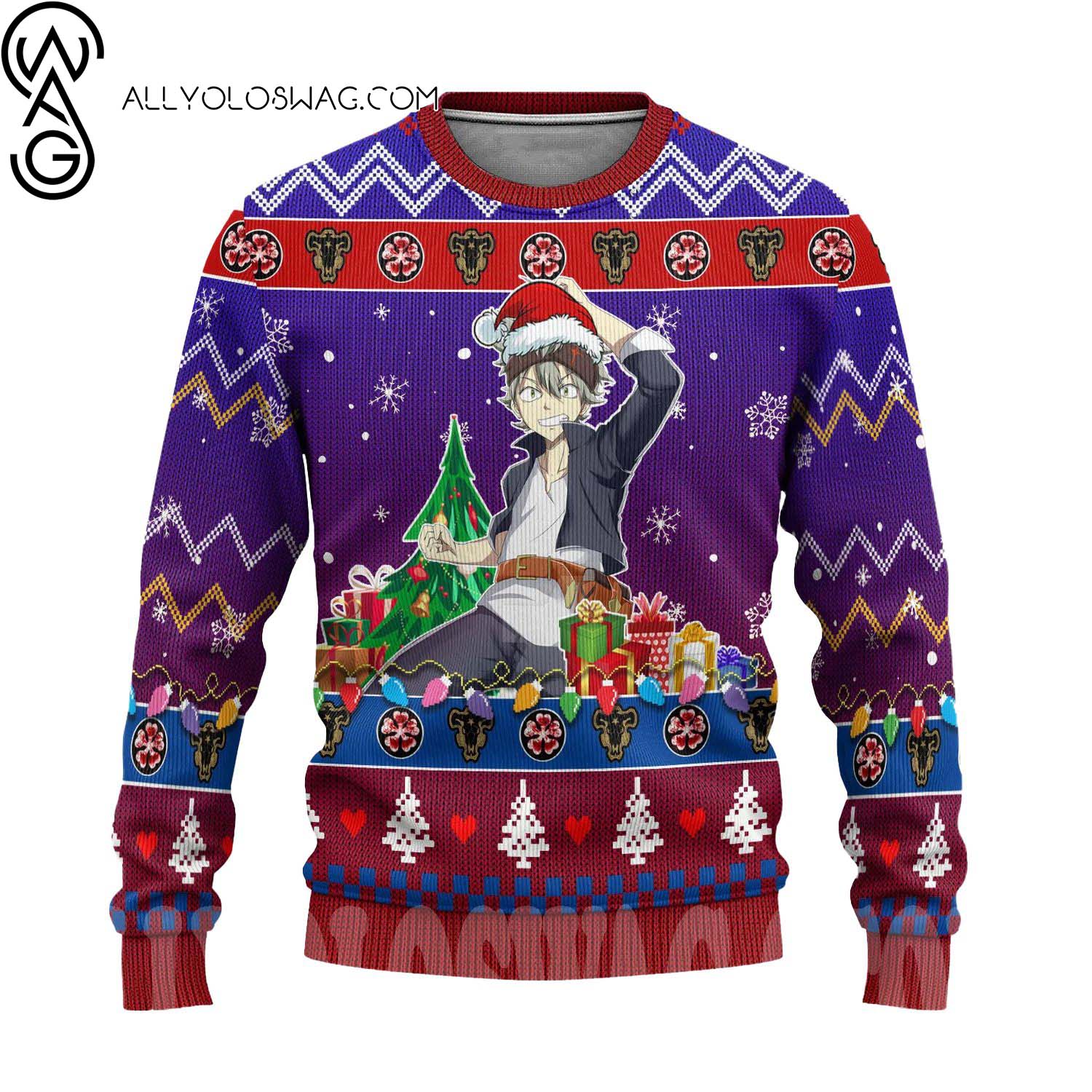 Black Clover Asta Anime Ugly Christmas Sweater