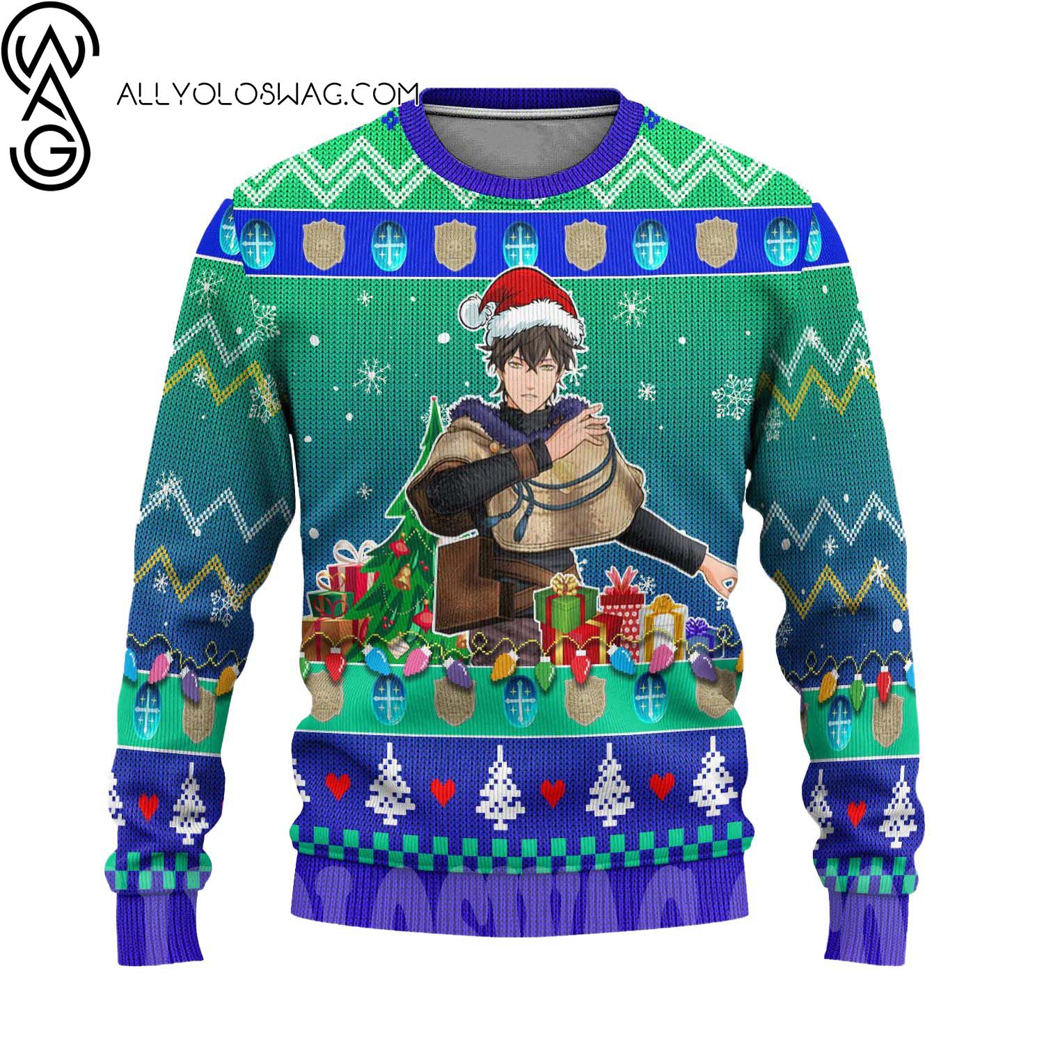Black Clover Yuno Anime Ugly Christmas Sweater