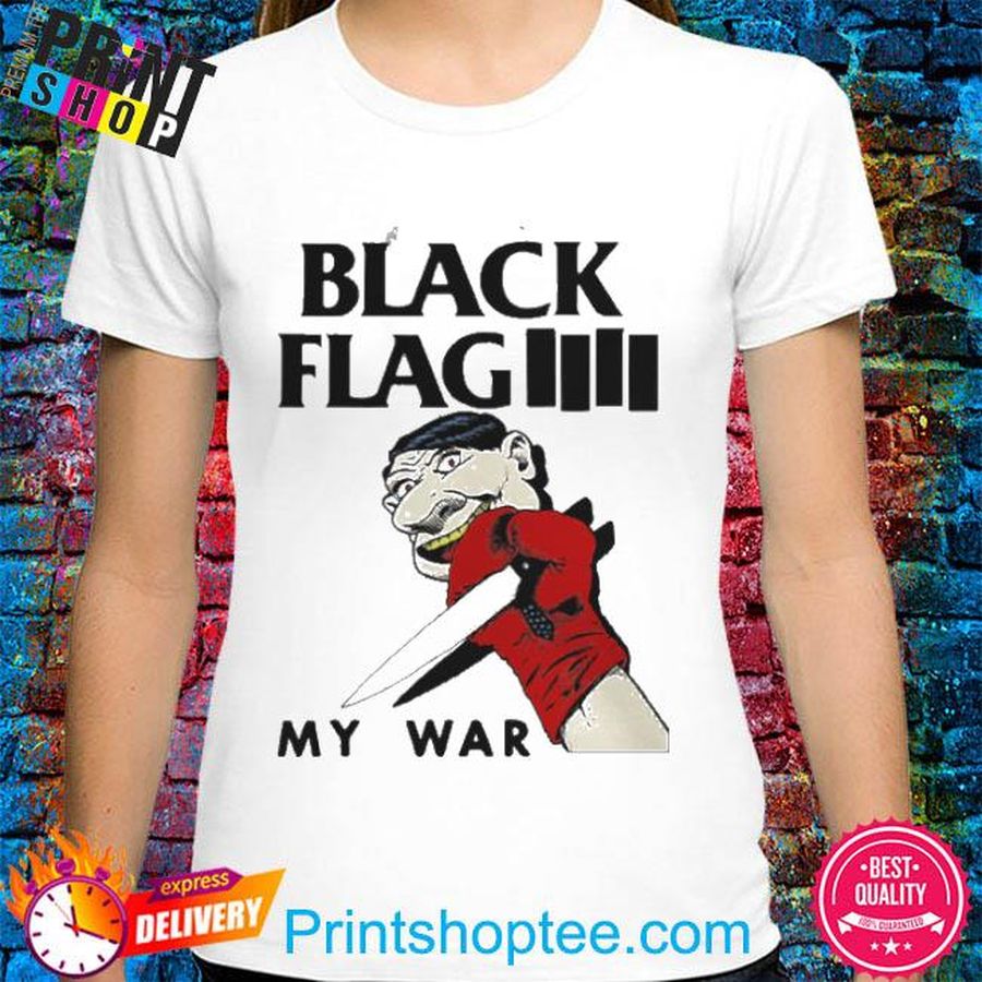Black flag my war essential shirt