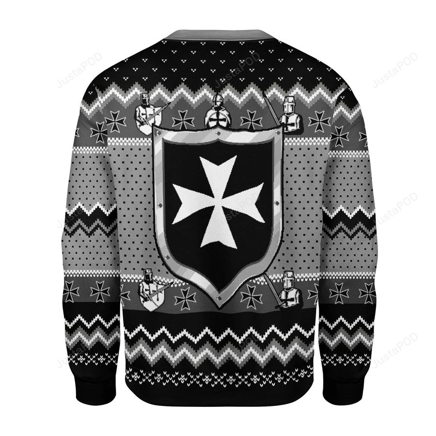 Black Gray Christmas Knights Hospitaller Gearhomies For Unisex Ugly Christmas Sweater, Sweatshirt, Ugly Sweater, Christmas Sweaters, Hoodie, Sweater