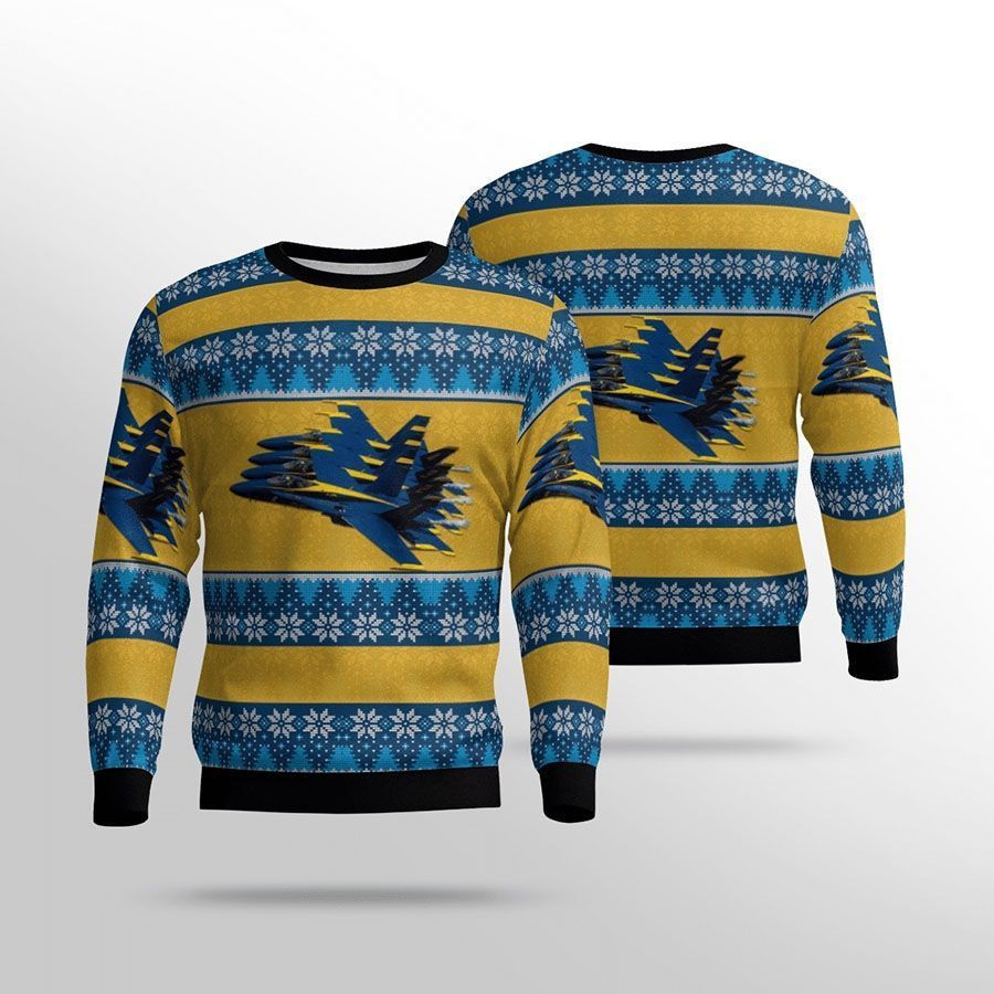 Blue Angels Ugly Christmas Sweater All Over Print Sweatshirt Ugly
